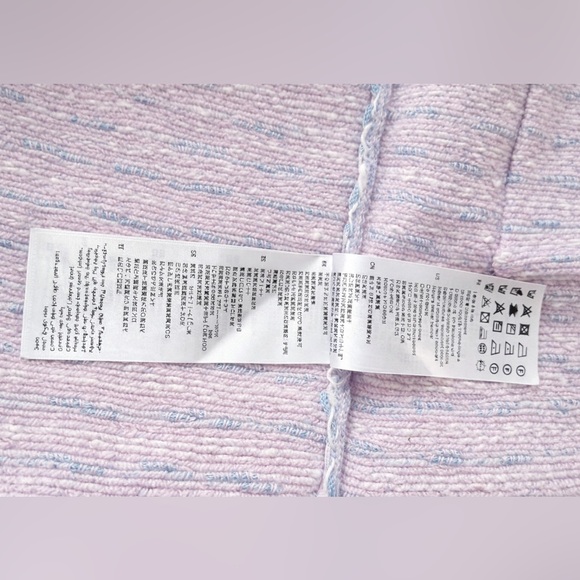 Cardigan Sandro Paris Tweed Knit Cardigan Pink/Blue/lilac| acrylic/wool bland S - Picture 5 of 7